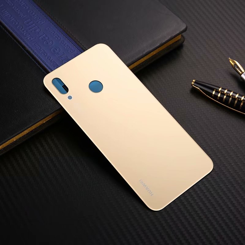 

Fecoprior Золото, Оригинальный корпус для Huawei P20 Lite Glass Back Cover Case P20Lite