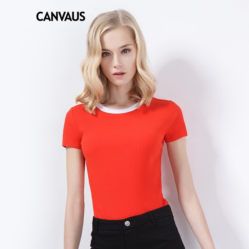 

canvaus Красный Номер, женская трикотажная футболка