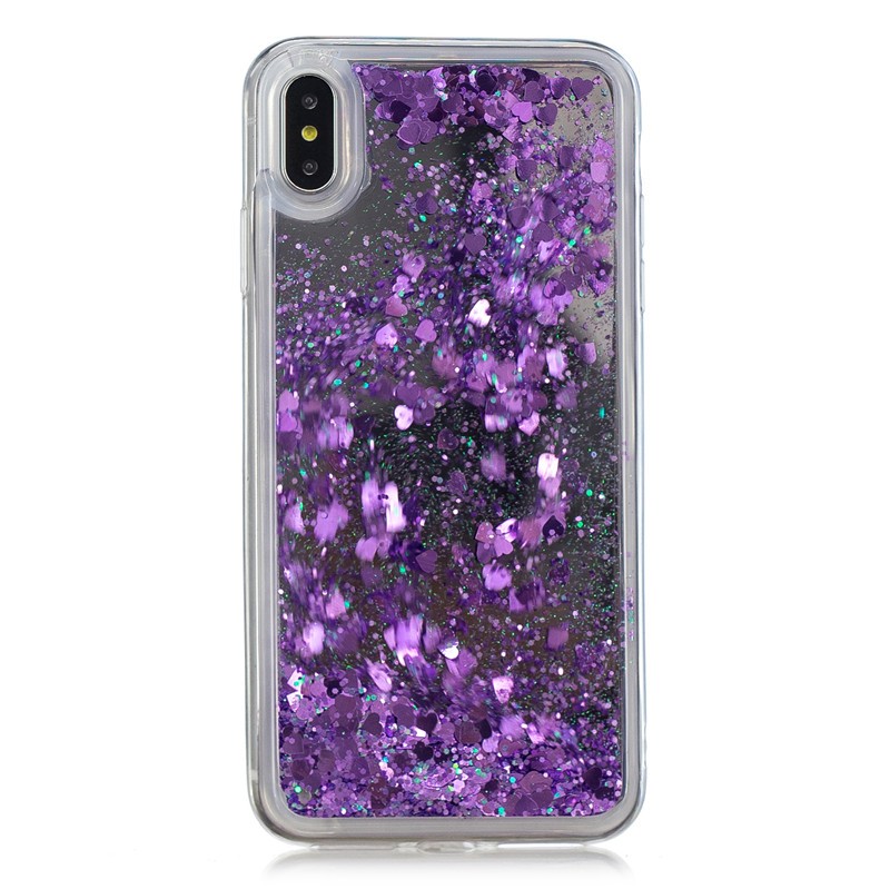 

Fecoprior Пурпурный iPhone  Max, Задняя обложка для iPhone  Max Case Mirror Glitter Liquid Quicksand Shining