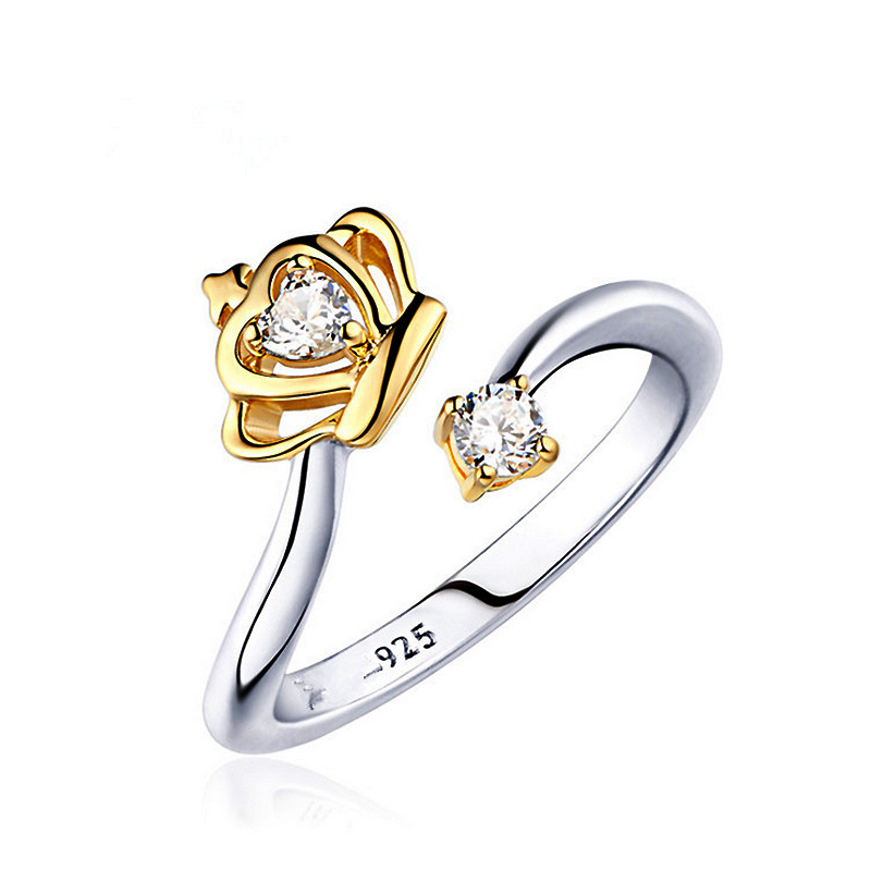

MyMei золотой, Silver Gold Diamond Ring