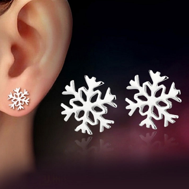 

MyMei, Silver Plated Snowflake Ear