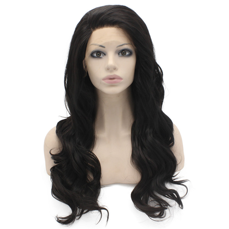 

iwona, long wavy wig black