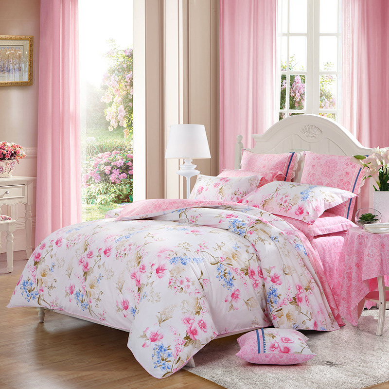 

JD Коллекция розовые цветы 15 м кровать