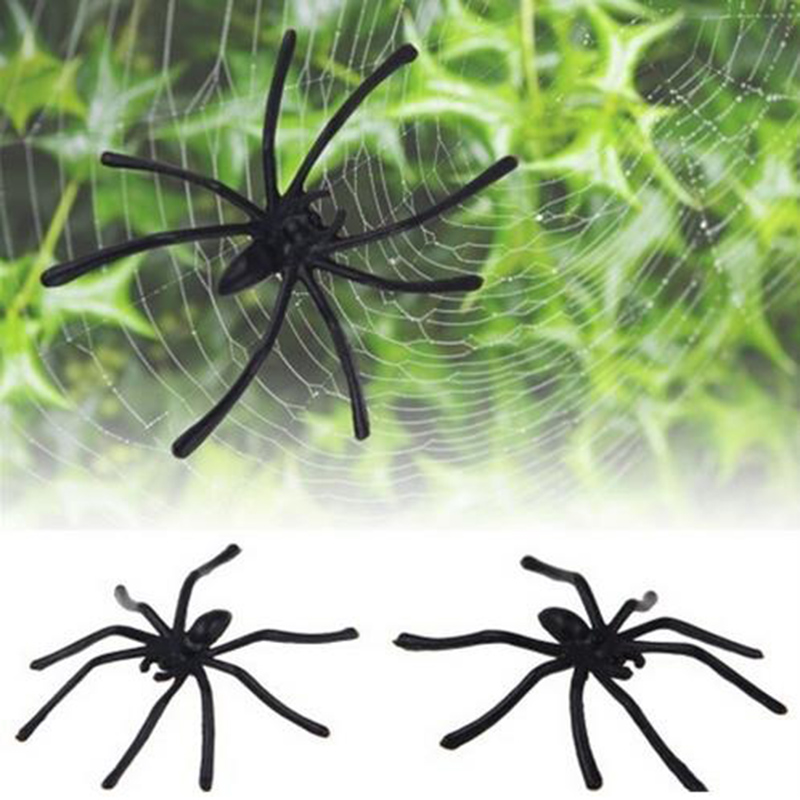 

MyMei, 20Pcs Halloween Plastic Black Spider