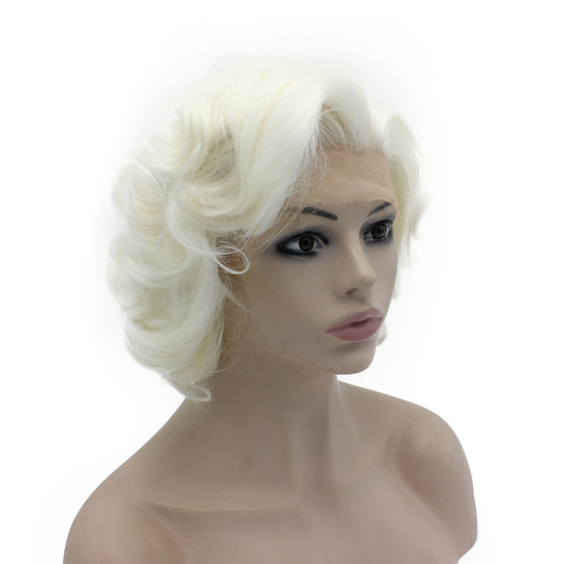 

iwona, white short wavy wig