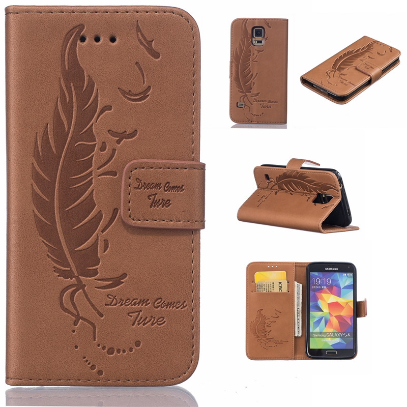 

GANGXUN, Рельефные ПУ кожаный чехол для Samsung Galaxy S5