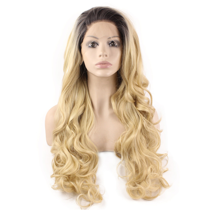 

iwona, synthetic lace front ombre wig blonde