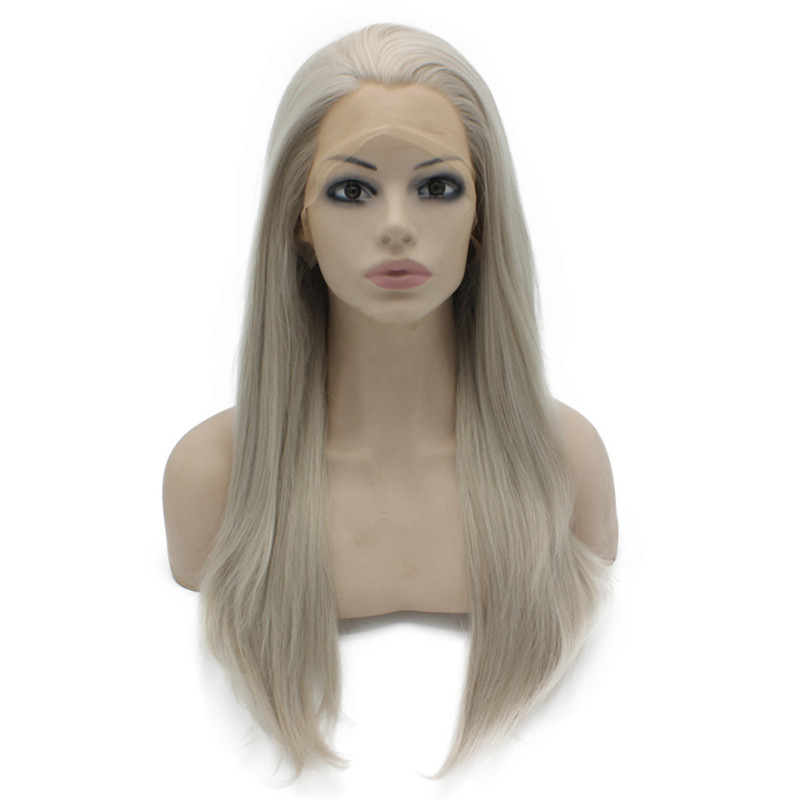 

iwona, lace front synthetic wig gray