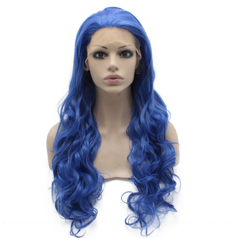 

iwona, lace front synthetic wig blue