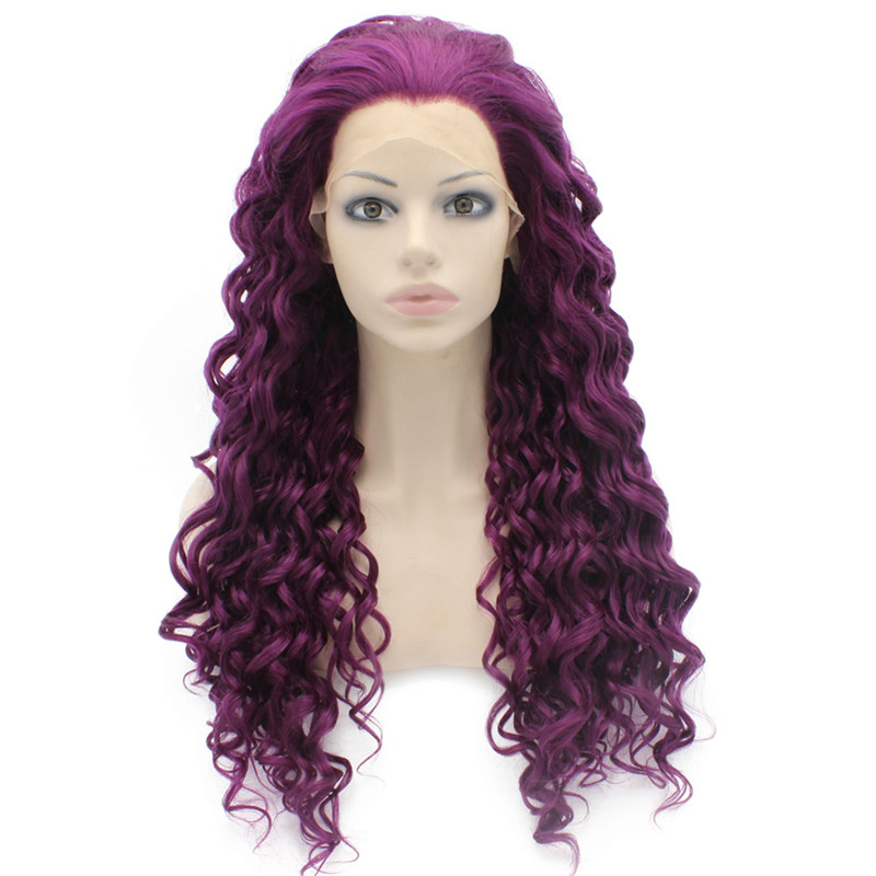 

iwona, fiber hair purple wig