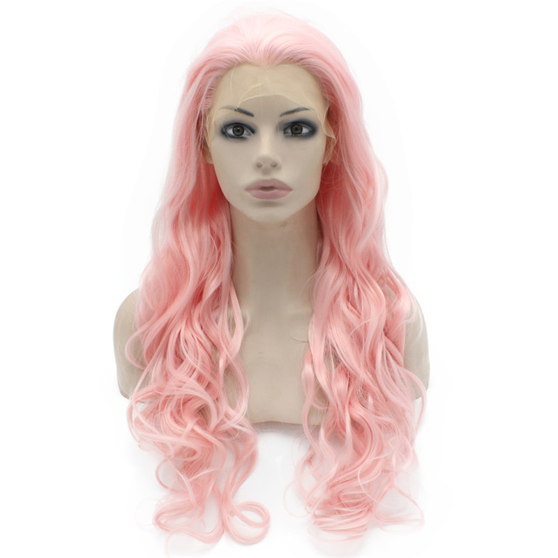 

iwona, synthetic lace front pink wig