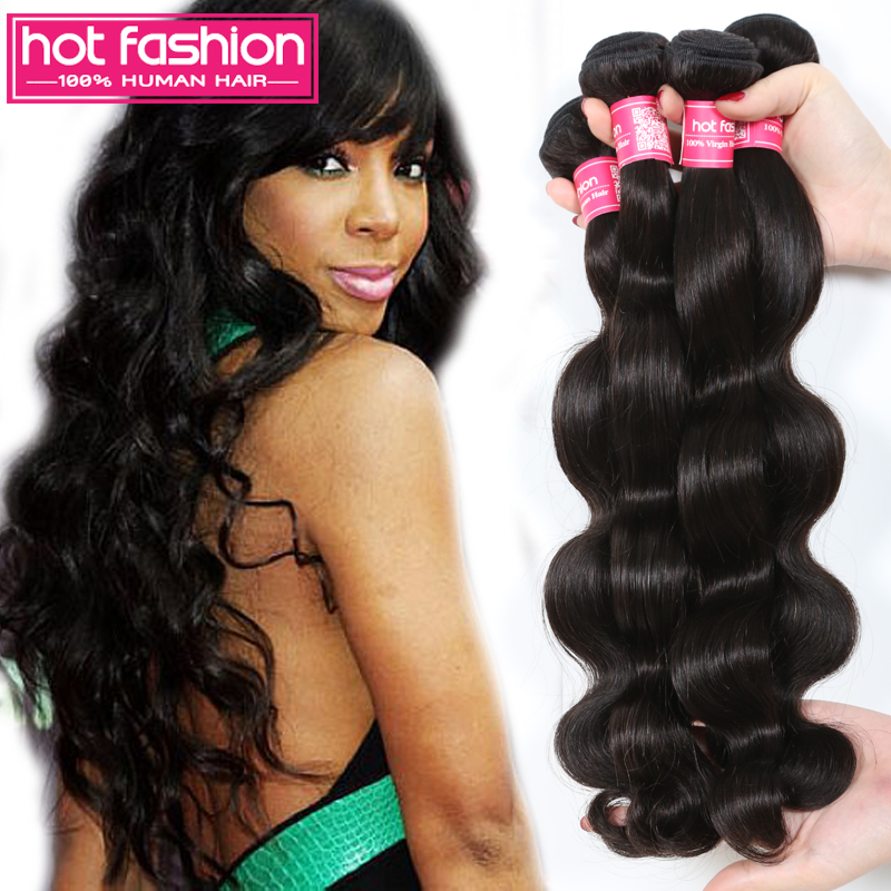 

Hot Fashion Естественный цвет 18 18 20, Бразильская волна волос для волос Virgin