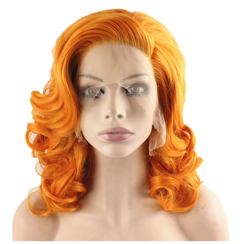 

iwona, medium long orange wig