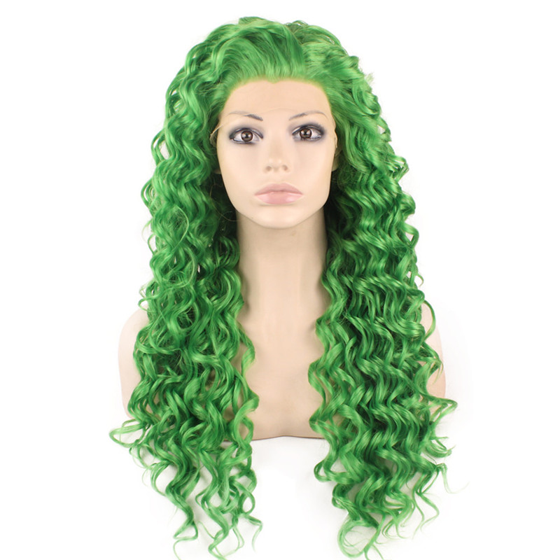 

iwona, forest green curly wig