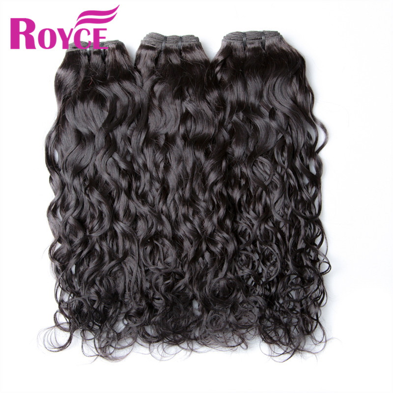 

ROYCE 8 10 12, Mink 7A Peruvian Virgin Hair Water Wave3Bundles