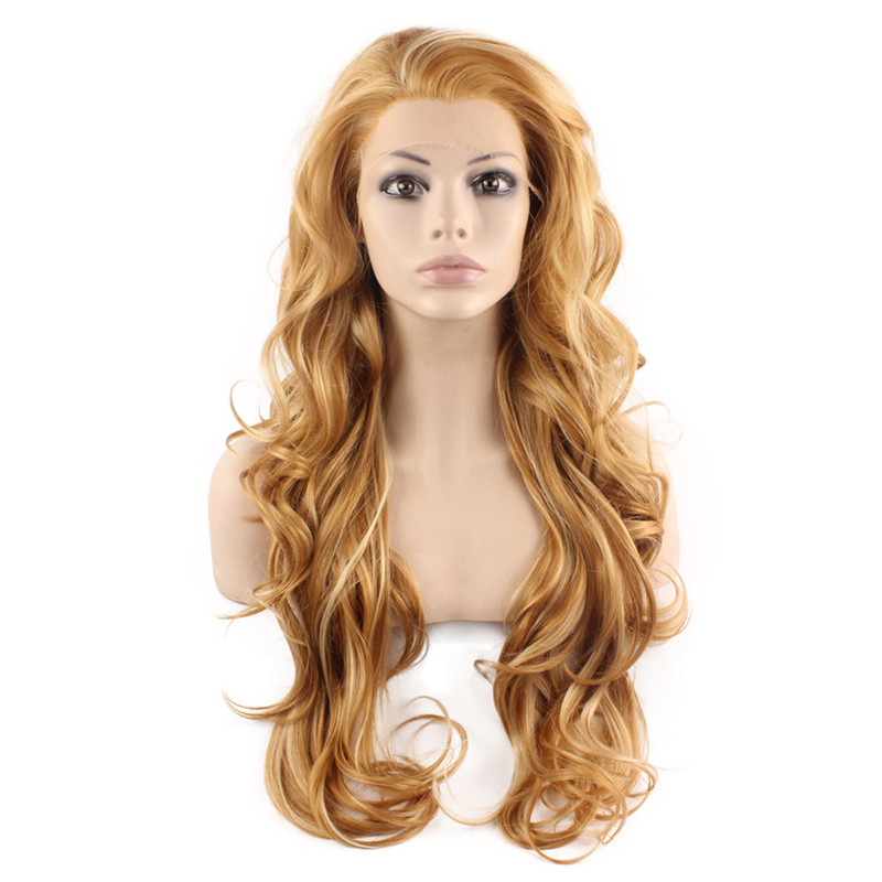 

iwona, gold synthetic lace front wig