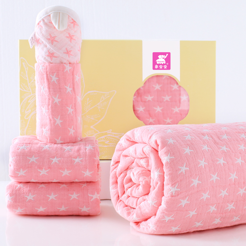 

JD Коллекция Little Star розовый 4 комплекта дефолт, банное полотенце для младенцев