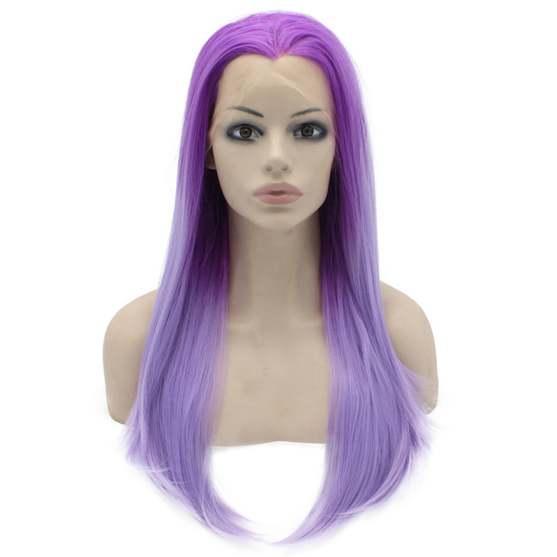 

iwona, lace front synthetic wig purple