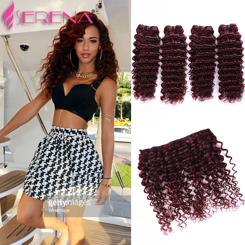 

anruina 16 18 20 22, 7a Red 99j Deep Curly Virgin Hair