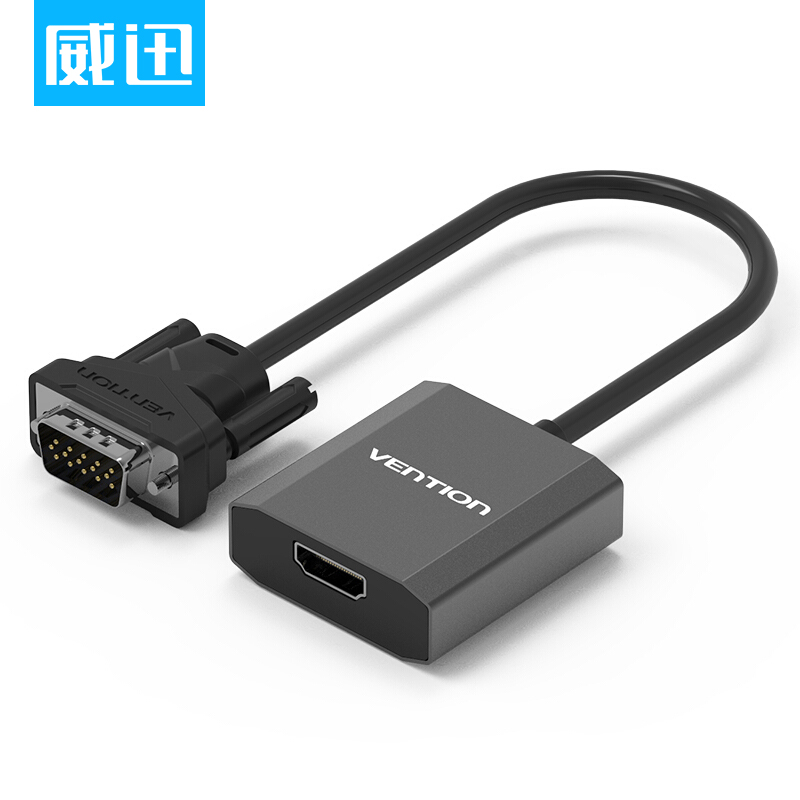 

JD Коллекция VGA в HDMI черного с питанием от кассетного 015m, VENTION