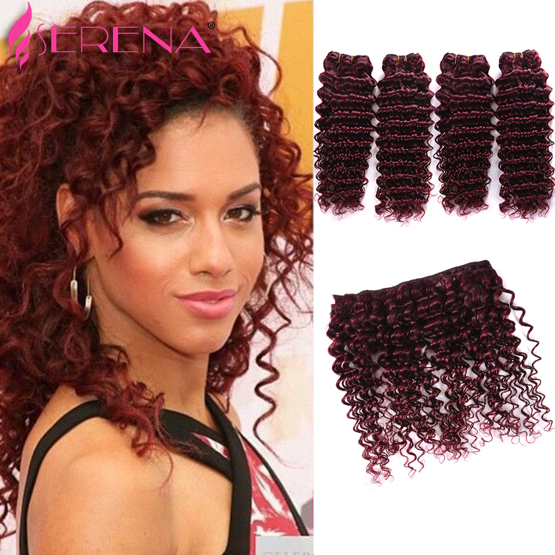 

anruina 22 24 26 28, 7a Red 99j Deep Curly Virgin Hair