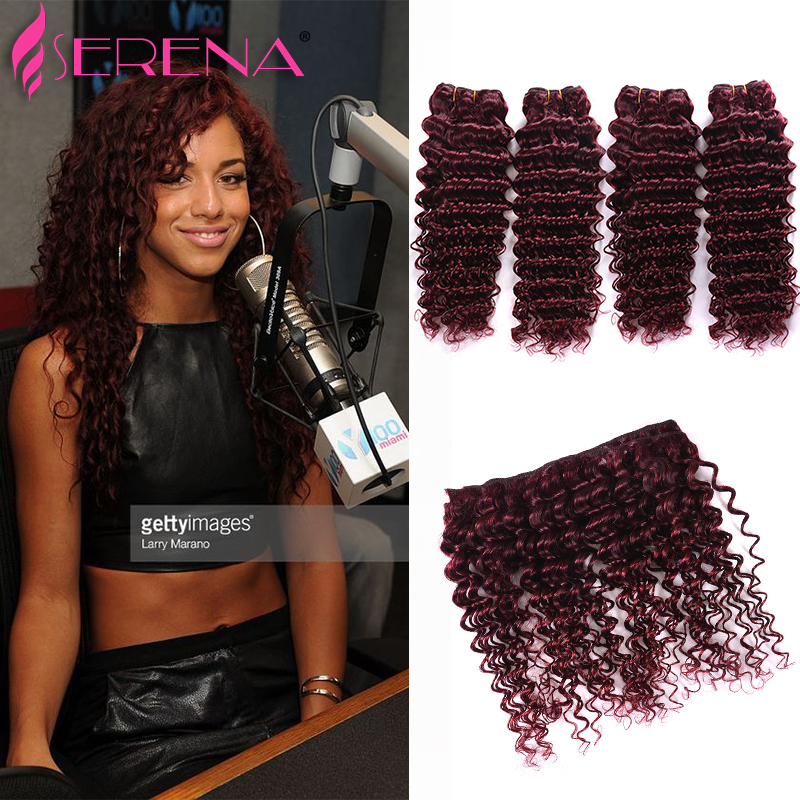 

anruina 22 24 26 28, 7a Red 99j Deep Curly Virgin Hair