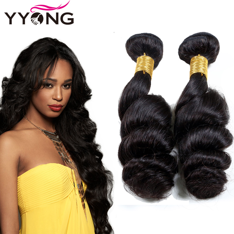 

YYONG Естественный цвет 12 14 16 18, Индийские виргинские волосы Loose Wave Indian Loose Wave virgin hair 4 bundles