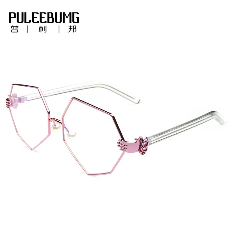 

PULEEBUMG Розовое золото Metal-Alloy Spectacle Frame, Очки женские женские