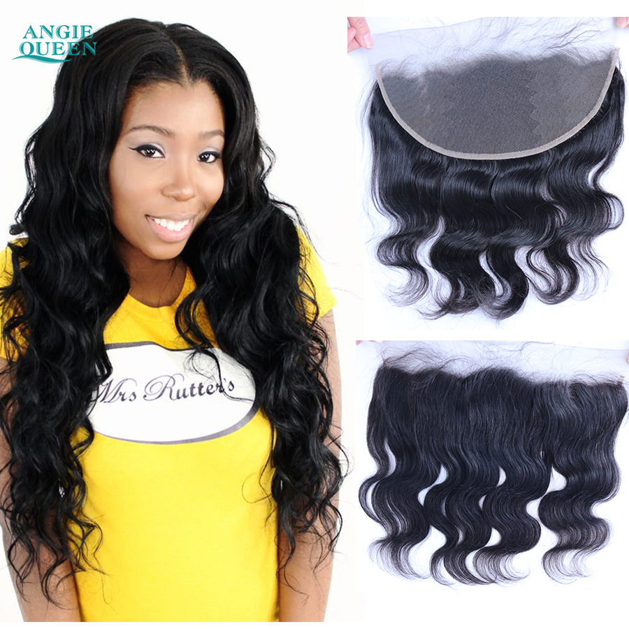 

Angie Queen Естественный цвет 14 дюймов, Allove Peruvian Remy Hair Wave Lace Frontal