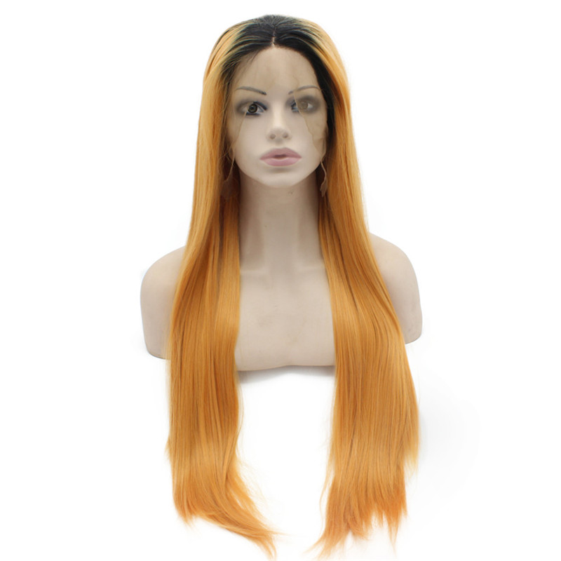 

iwona 30 inches, lace front synthetic wig orange