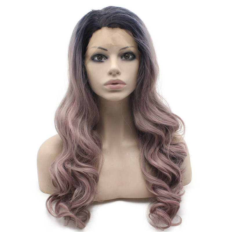 

iwona 24 inches, ombre lace front wig natural