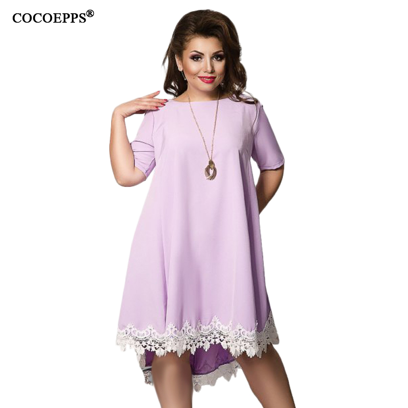 

COCOEPPS Фиолетовый цвет, Платье размера  Plus