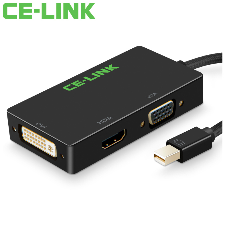 

JD Коллекция Mini DP к VGA HDMI DVI12 чёрный, CE-LINK