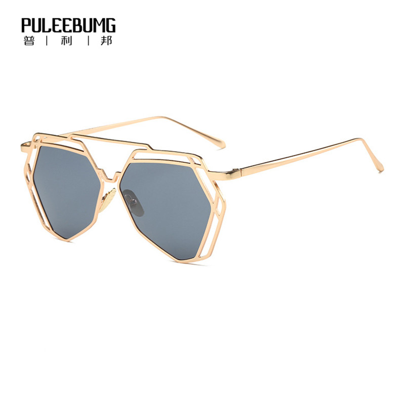 

PULEEBUMG Золотая рамка серая Cat Eye