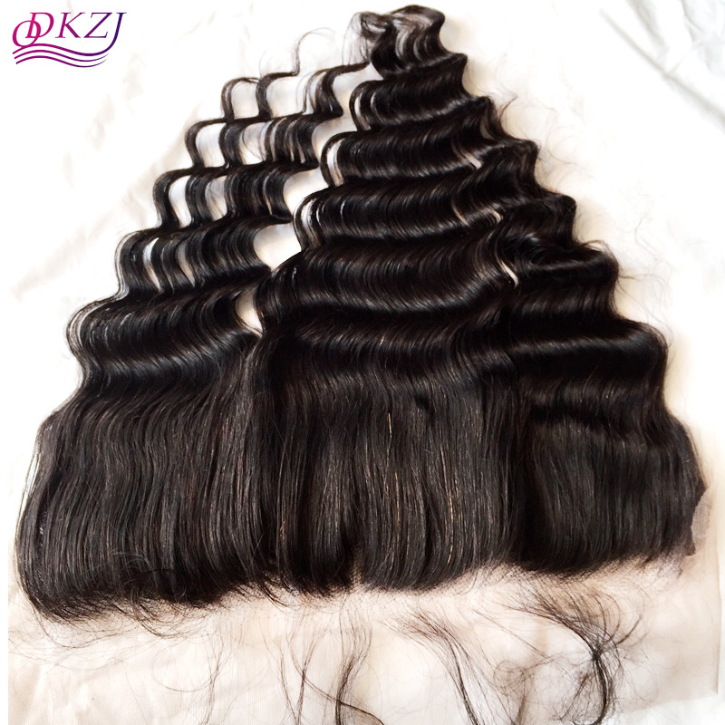 

QDKZJ Естественный цвет средняя часть 16 дюймов, перуанское кружево для волос