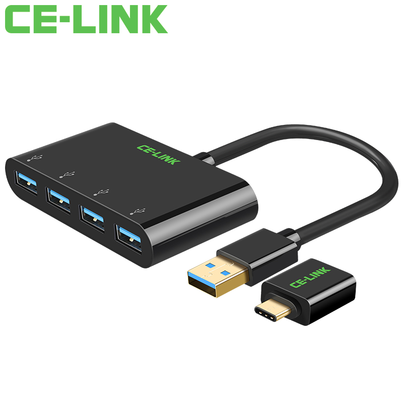 

JD Коллекция Type-C к 4 порта USB30 чёрный дефолт, CE-LINK