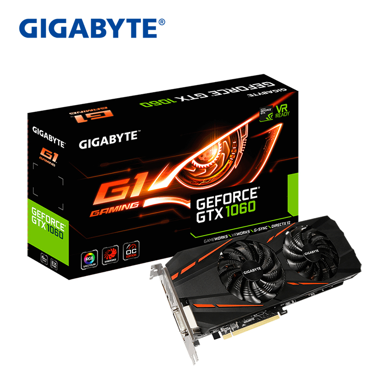

JD Коллекция GTX 1060 G1 GAMING 1594-1809MHzHz 8008MHz 6G 192bit GDDR5, GIGABYTE