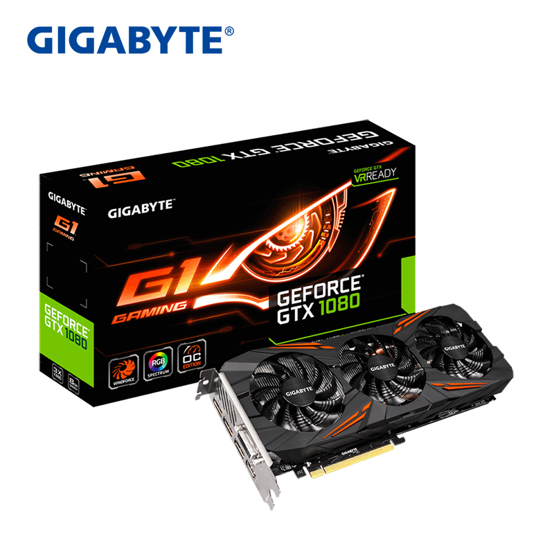 

JD Коллекция GTX 1080 G1 GAMING 1695-1835MHz 10010MHz 8G 256bit GDDR5X, GIGABYTE