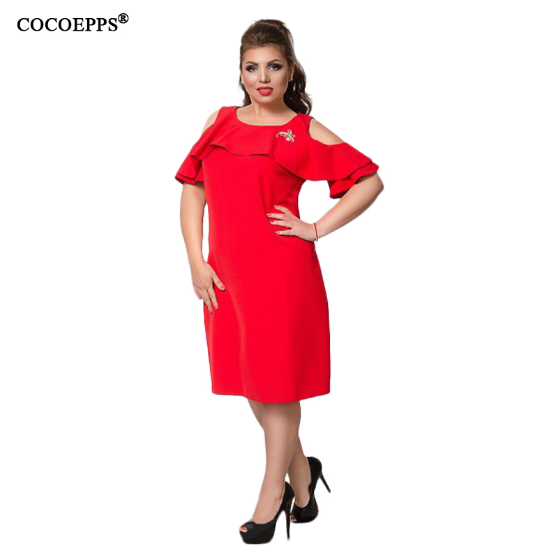 

COCOEPPS Красный Номер, Твердые женские платья