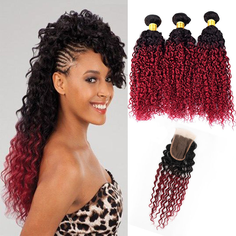 

anruina 18 20 22 с 18, Вино Red 1B 99J Kinky Curly Hair