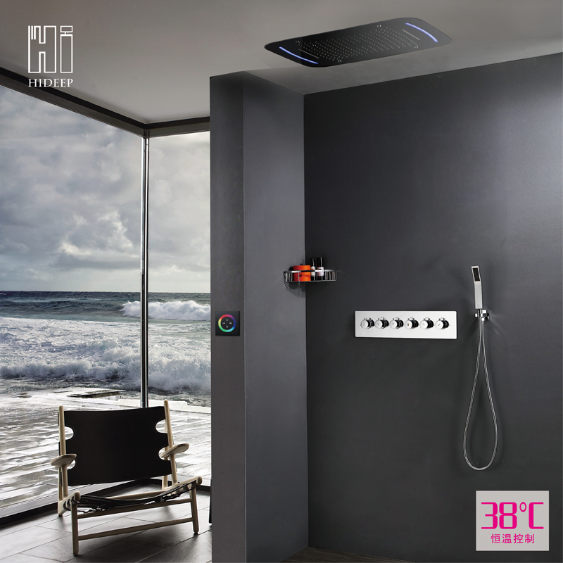 фото Набор для душа hideep b1 пять функций термостата сверху опрыскивание душ