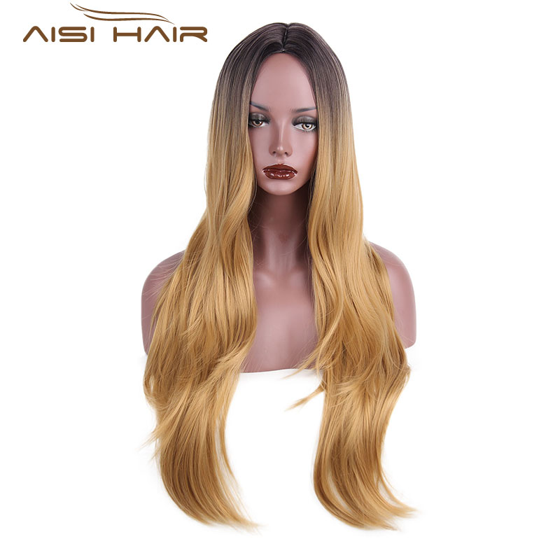 

AISI HAIR Yellow 32 inches, блондинка ломбер клин