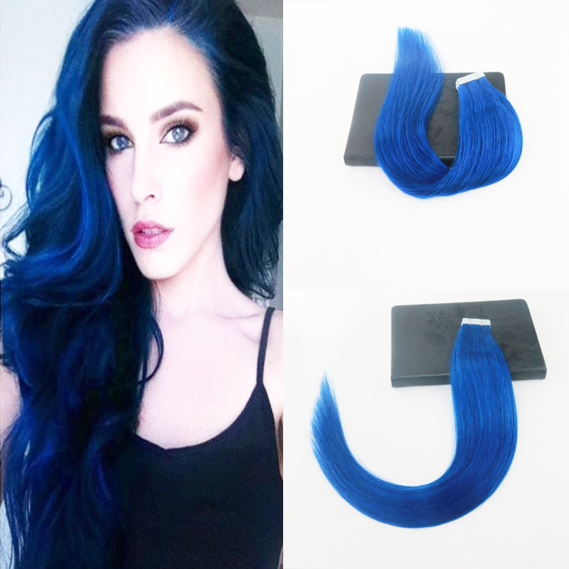 

Ever magic Blue 24 inches, Skin Weft Hair EXtensions