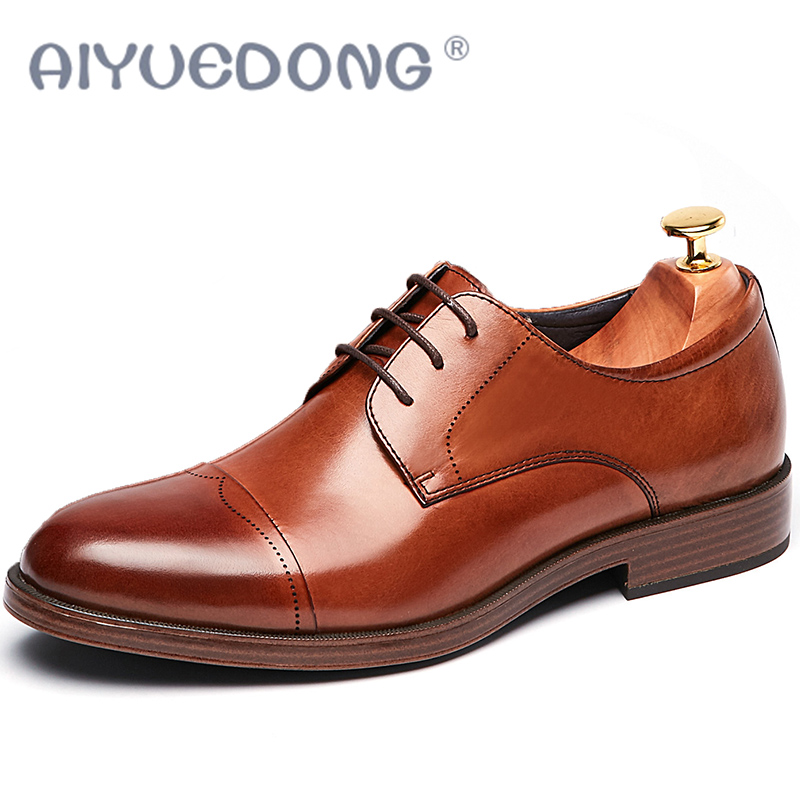 

AIYUEDONG Brown 10, Кожаная обувь