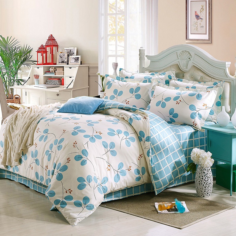 

JD Коллекция синие цветы Кровать 1,5 м 18 м, SHENGWEI