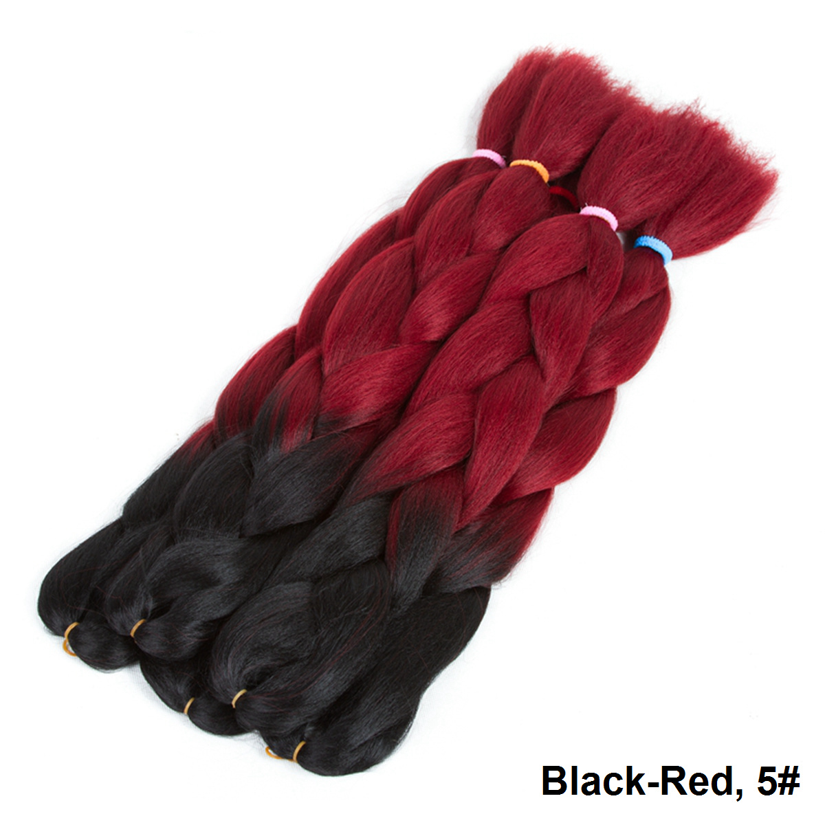 

SZC Black-Red, 5 24 inches, jumbo braiding hair