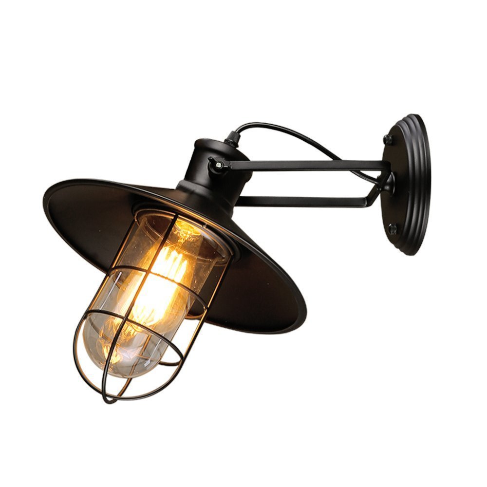 

BOKT, clear glass shade 1-light wall sconce wall lamp for living room antique sconces
