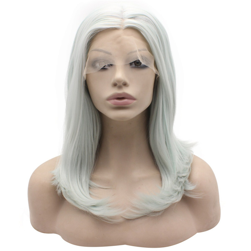 

iwona 14 inches, light blue wig synthetic