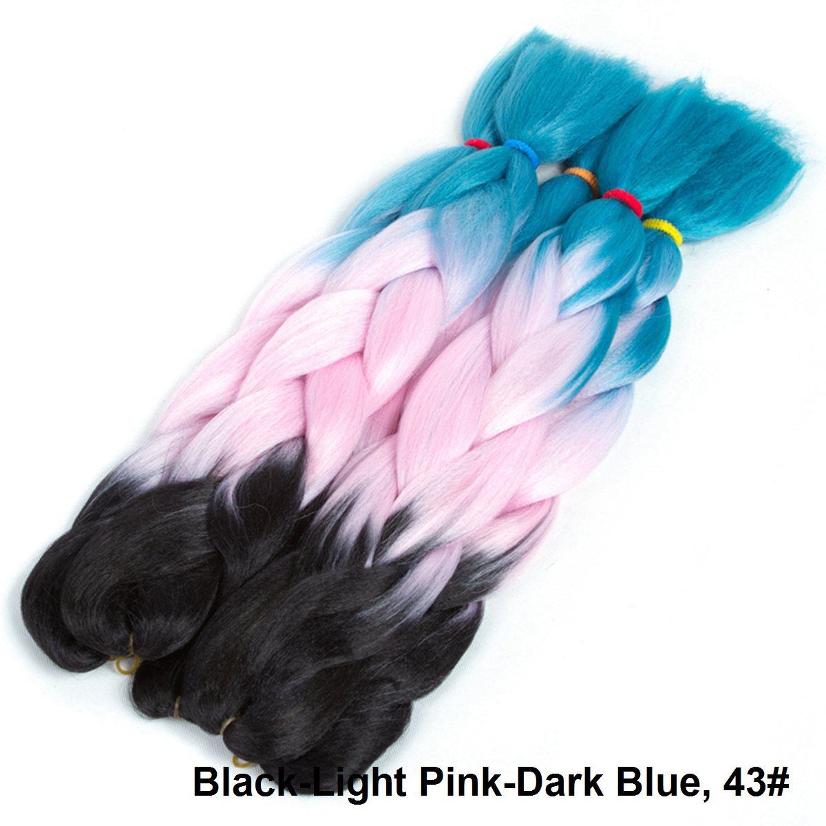 

SZC Black-Light Pink-Dark Blue, 43 24 inches, jumbo braiding hair