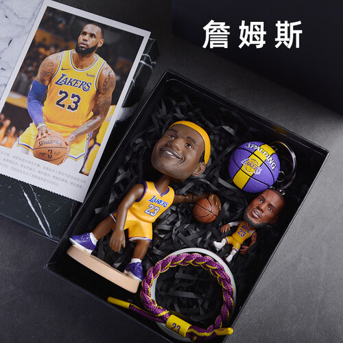 送爱打篮球迷的男生礼物生日实用喜欢nba欧文詹姆斯库里哈登公仔手办兄弟友情学生男友七夕情人节 詹姆斯套装